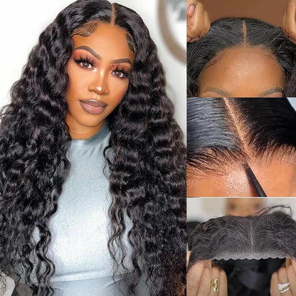 Glueless Deep Wave HD Lace Wig |Pre-Plucked Brazilian Human Hair