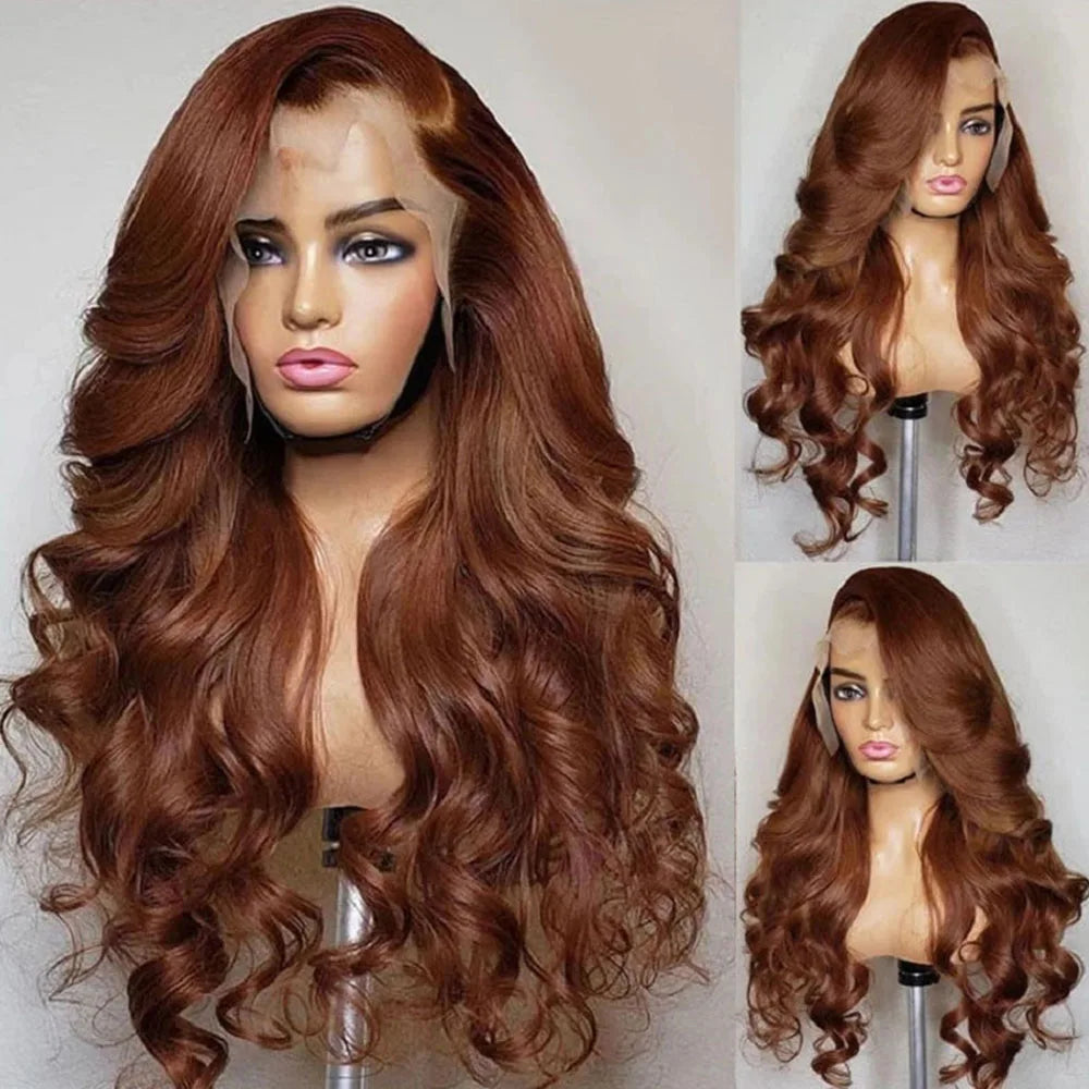 Chocolate Brown Body Wave Wig | HD Lace Front | Brazilian Human Hair Wig