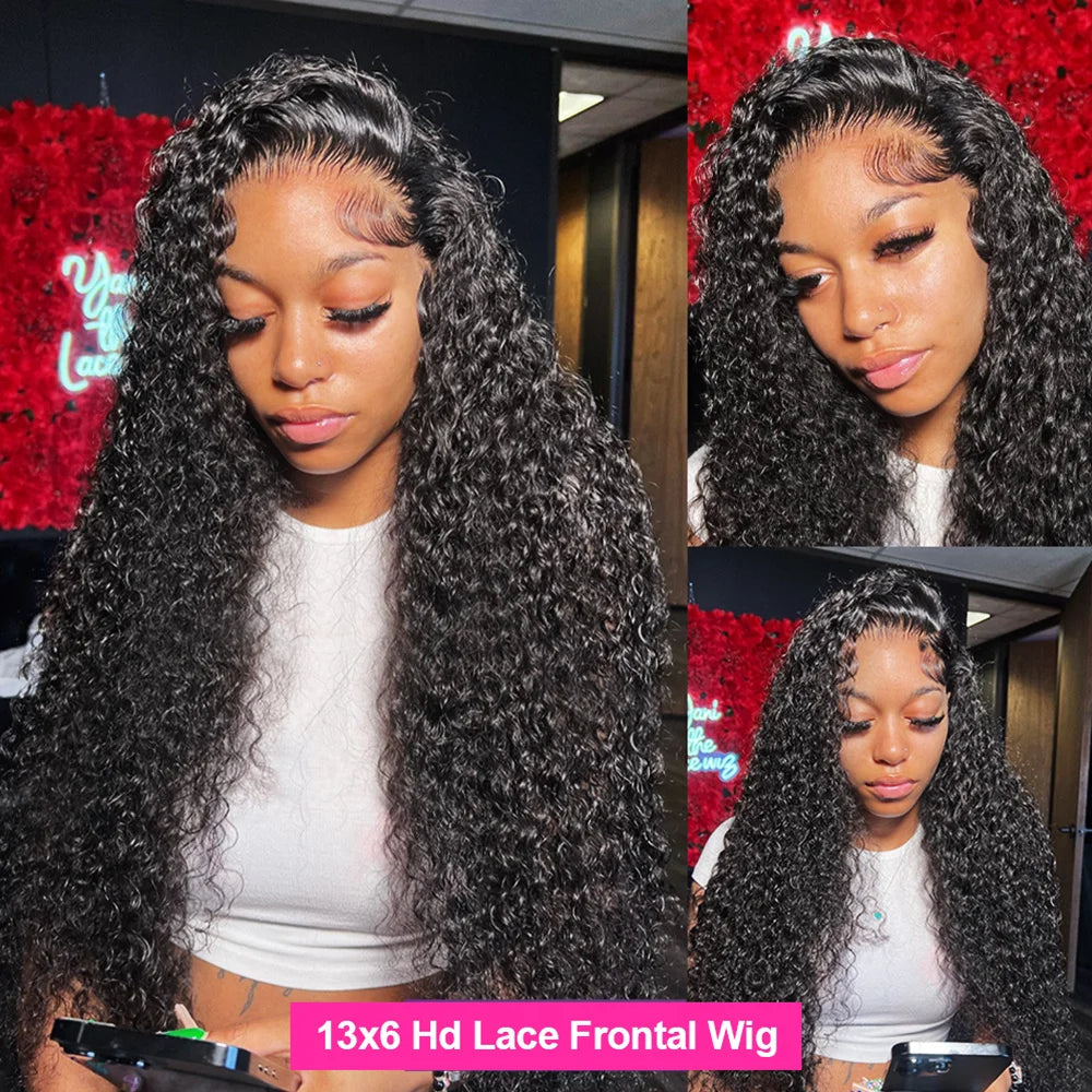 HD Lace Curly Wig | Brazilian Deep Wave | Pre-Plucked Lace Front