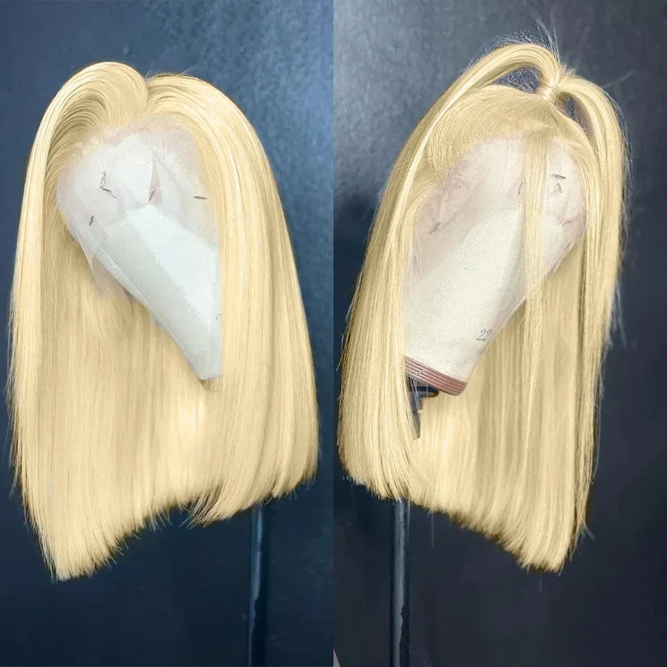 Blonde Straight Bob Wig | HD Lace Front | 100% Human Hair