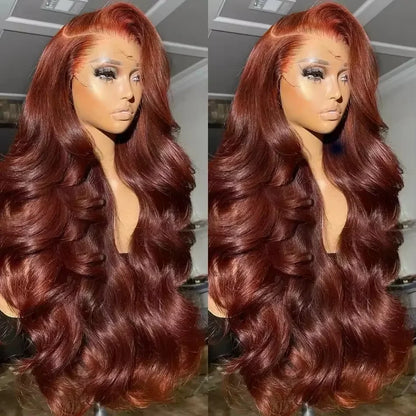 Brazilian Reddish Brown Body Wave Wig | HD Lace Front