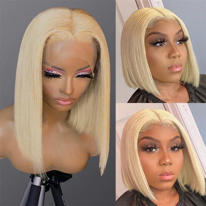 Blonde Straight Bob Wig | HD Lace Front | 100% Human Hair