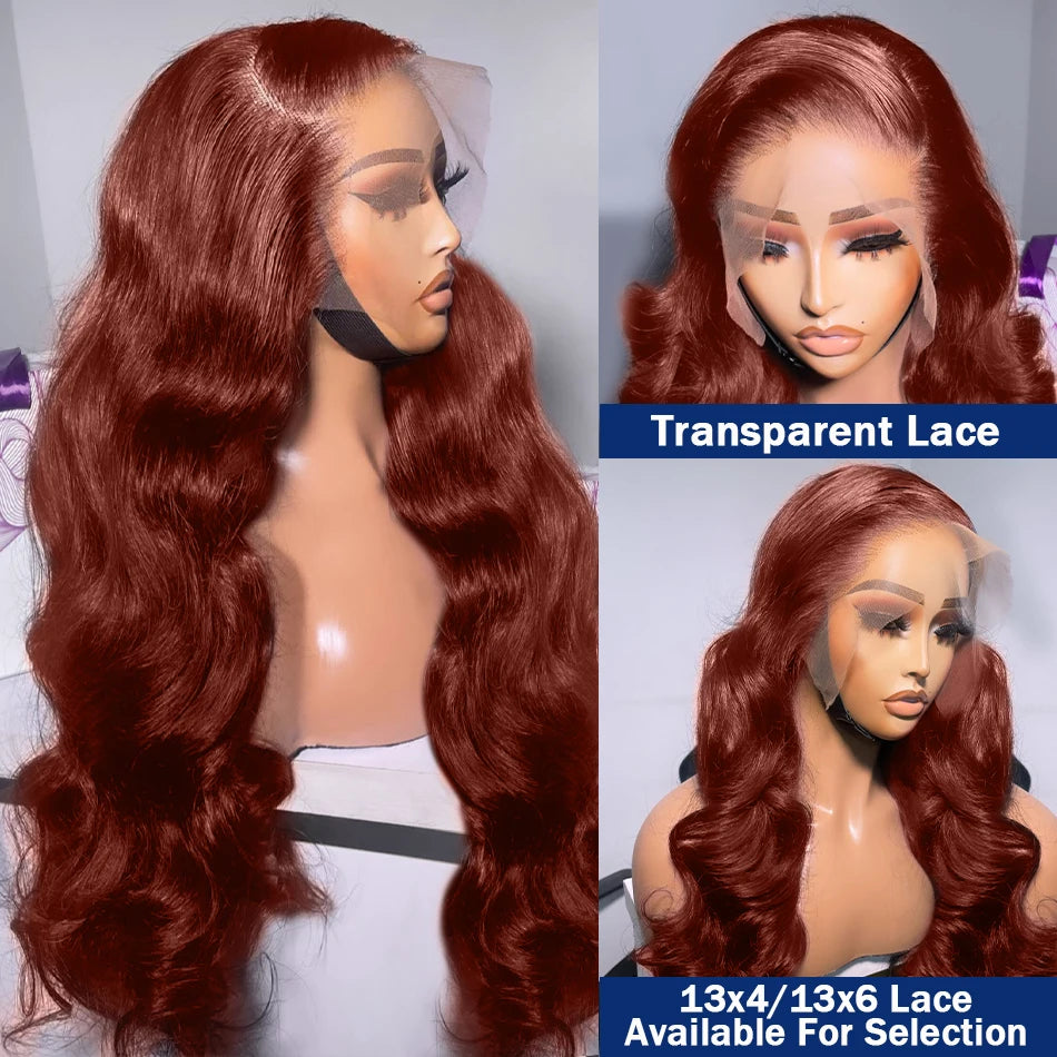 Brazilian Reddish Brown Body Wave Wig | HD Lace Front