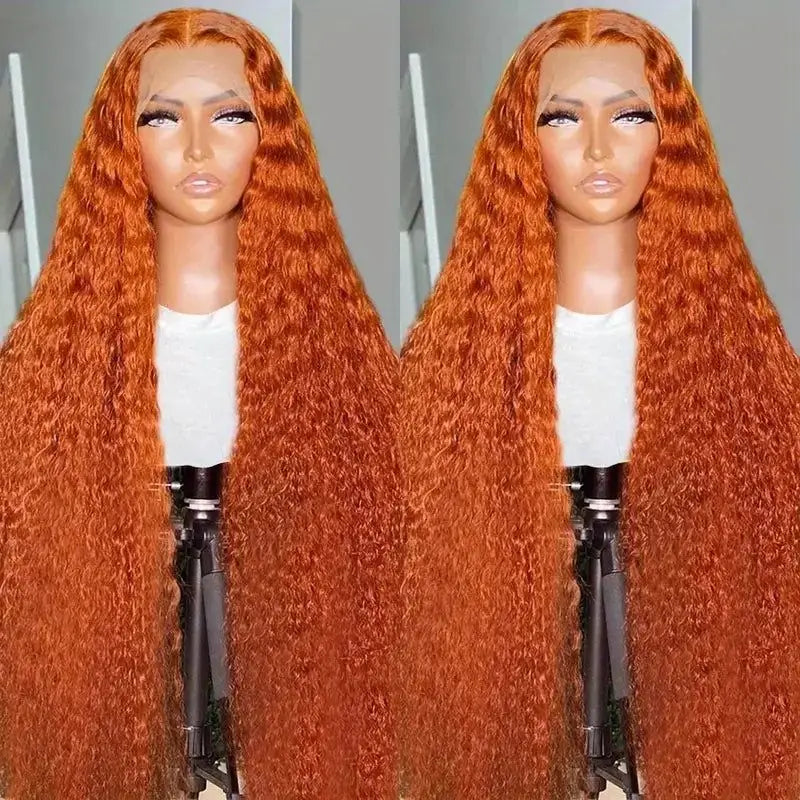 Ginger Deep Wave Wig |  HD Lace Front | Pre-Plucked Brazilian Human Hair