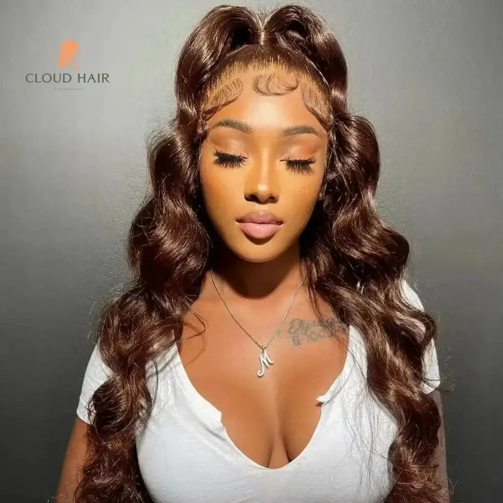 Chocolate Brown Body Wave Wig | HD Lace Front | Brazilian Human Hair